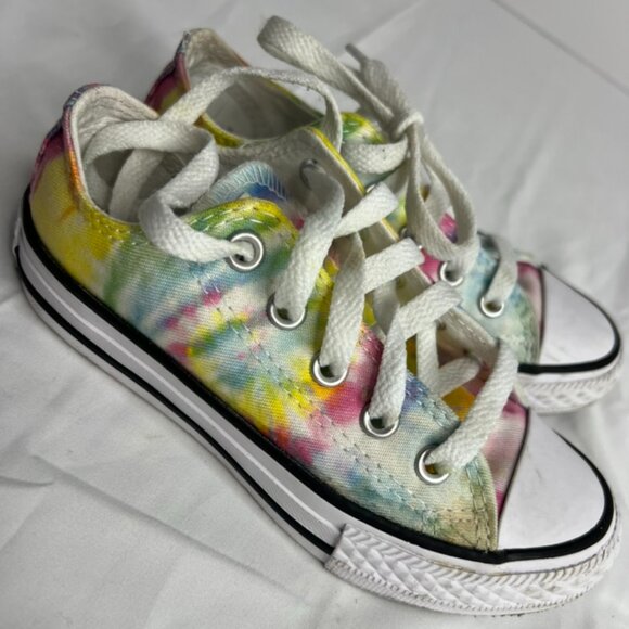 Converse All Star Lace Up Low Top Shoes Tie Dye 365582F Youth Sz. 11 - Picture 1 of 5